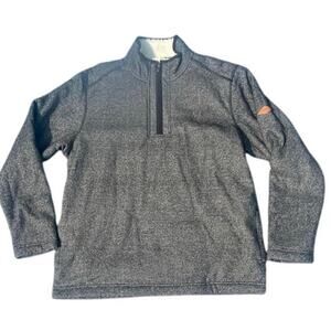 Orvis Classic Collection Men’s L Gray 1/4 Zip Sherpa Lined Pullover Sweater